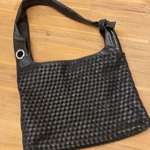 Pritzi leather woven handbag